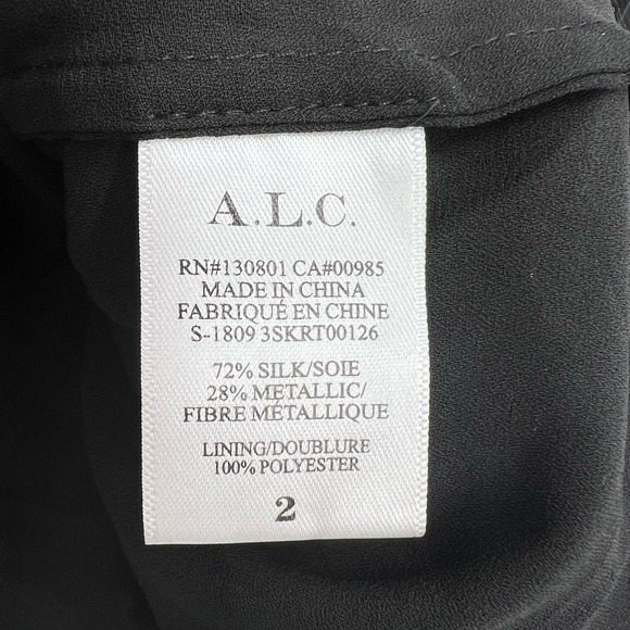 ALC Tiered Skirt‎ with Gold Metallic New Size 2 - Picture 5 of 6